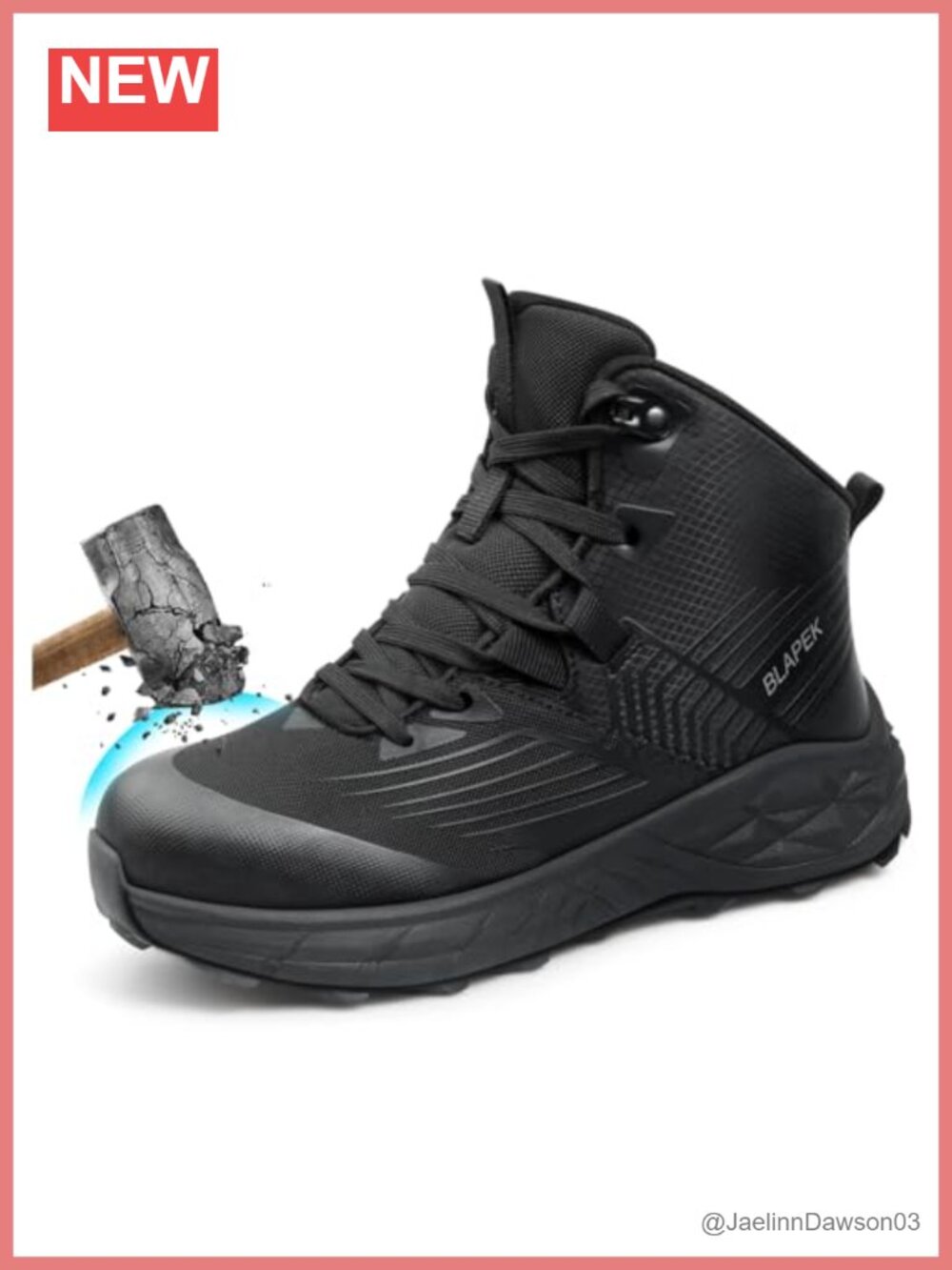 Women's Steel Toe Work Boots with Kevlar Puncture Protection Slip-Resistant